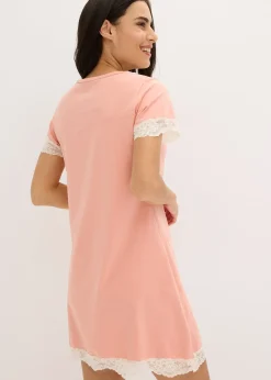 Chemise de nuit courte avec dentelle