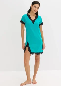 Chemise de nuit courte avec dentelle