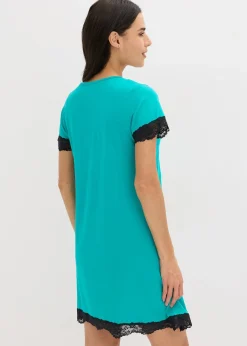 Chemise de nuit courte avec dentelle