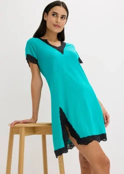 Chemise de nuit courte avec dentelle