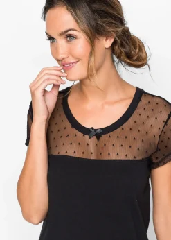 Chemise de nuit courte en coton
