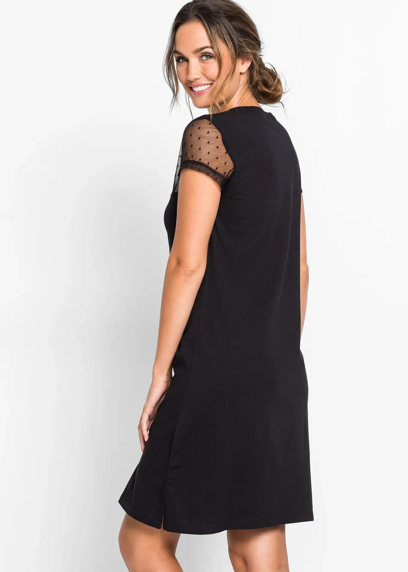 Chemise de nuit courte en coton