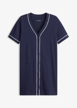 Chemise de nuit courte et boutonnée 100% coton