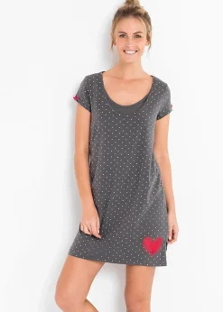 Chemise de nuit d'allaitement coton