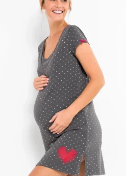Chemise de nuit d'allaitement coton