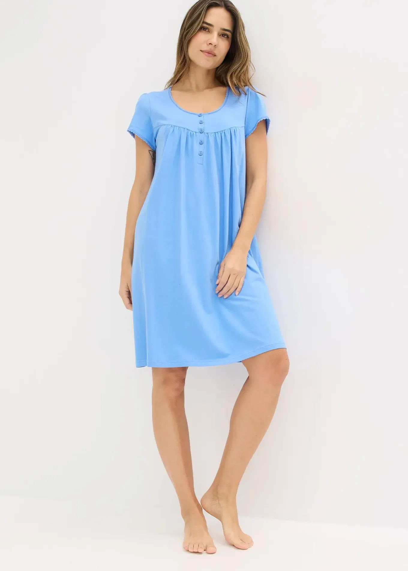 Chemise de nuit d’allaitement coton