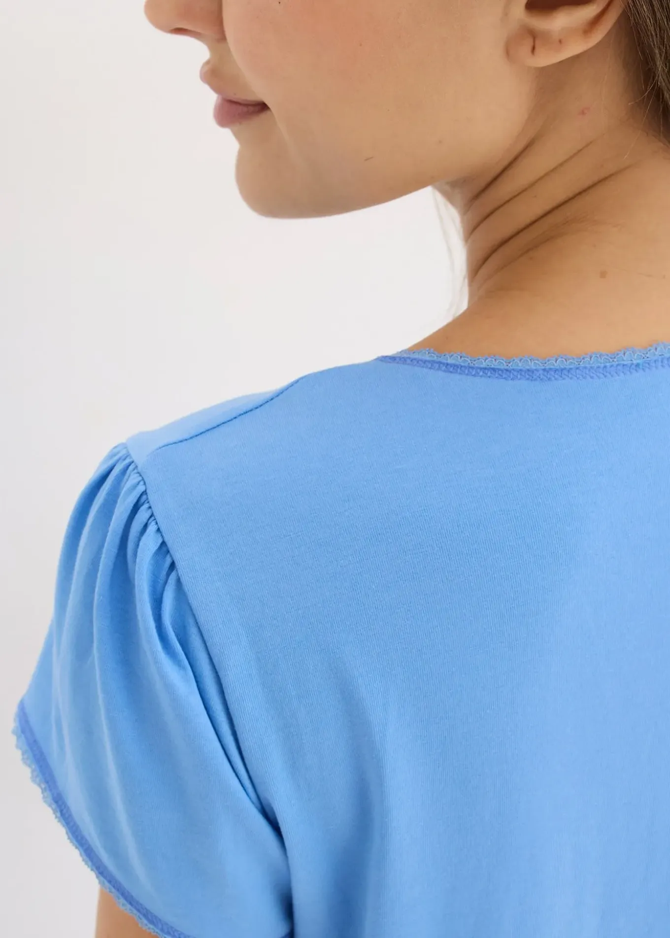 Chemise de nuit d’allaitement coton