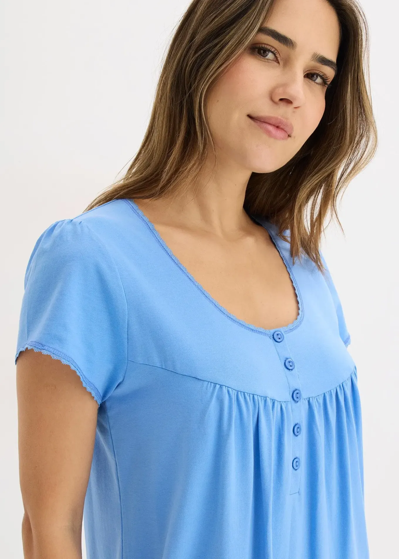 Chemise de nuit d’allaitement coton