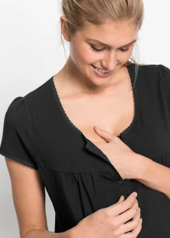 Chemise de nuit d’allaitement coton