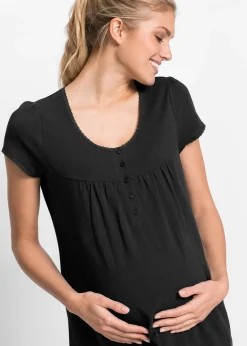 Chemise de nuit d’allaitement coton