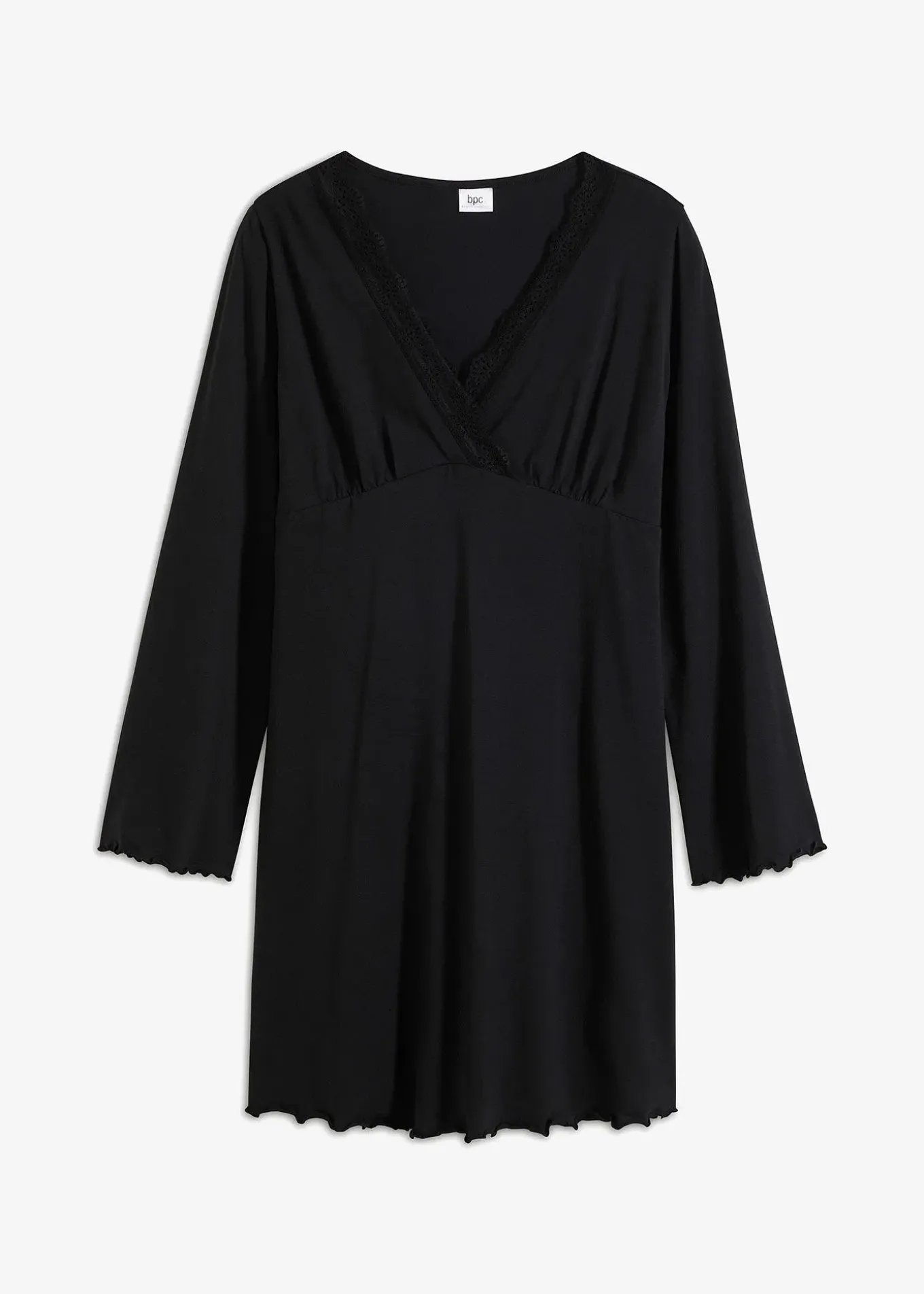 Chemise de nuit en coton avec dentelle