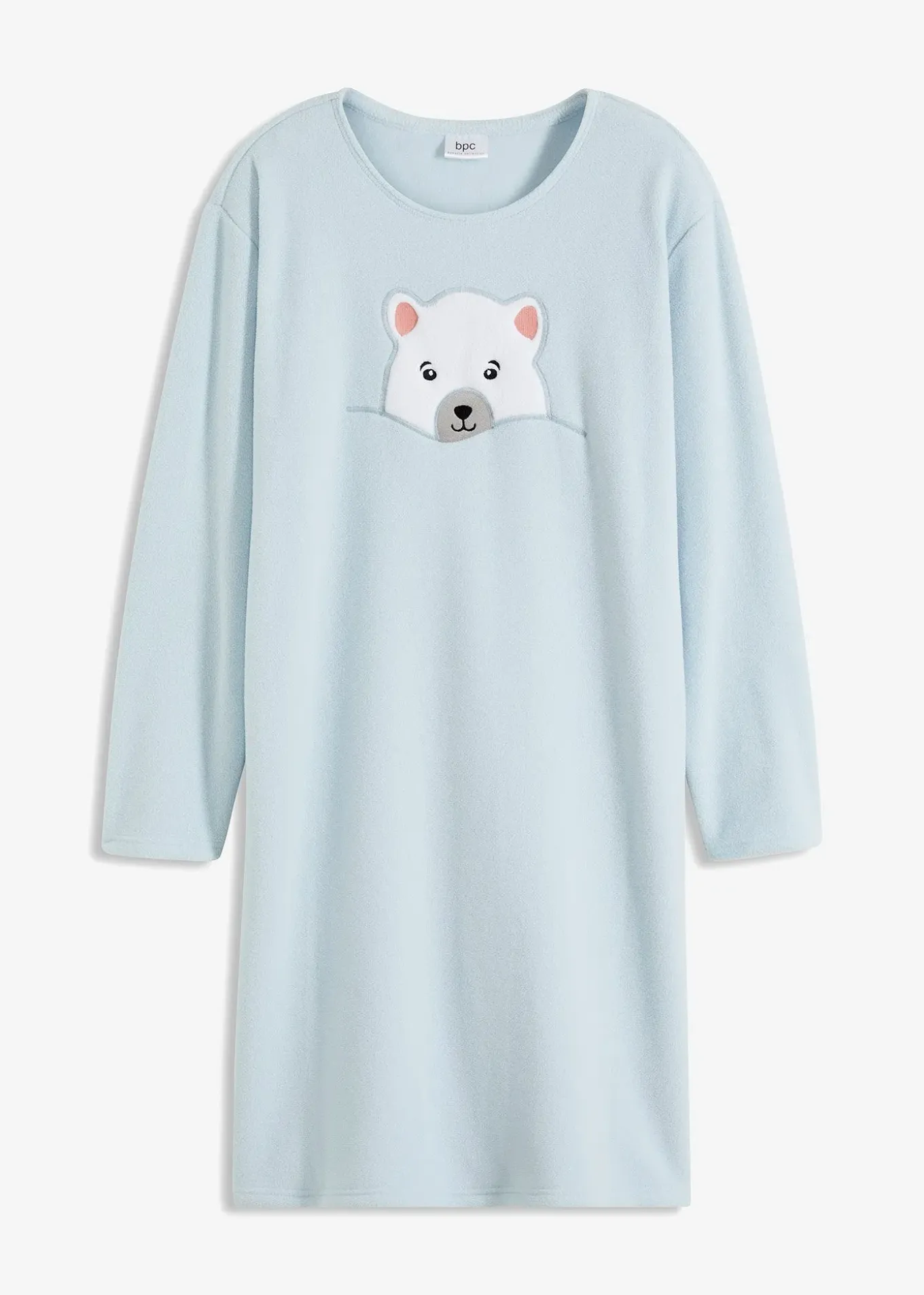 Chemise de nuit en polaire avec application