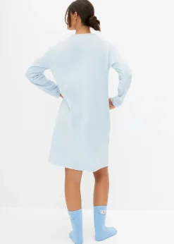 Chemise de nuit en polaire avec application