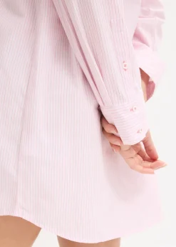 Chemise de nuit oversize tissée 100% coton