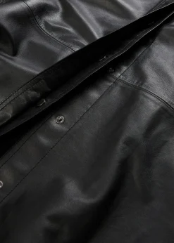 Chemise en cuir d’agneau nappa