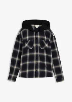 Chemise en flanelle à capuche