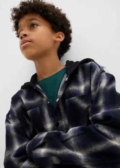 Chemise en flanelle à capuche