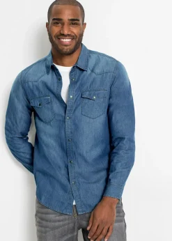 Chemise en jean 100% coton, slim