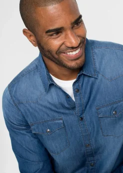 Chemise en jean 100% coton, slim