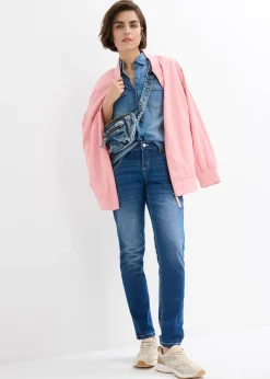 Chemise en jean avec boutons-pression, manches longues