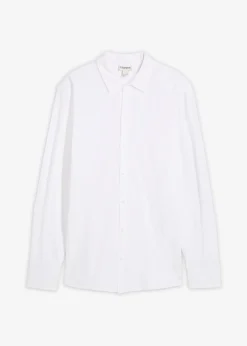 Chemise en piqué de coton ultra-extensible, slim