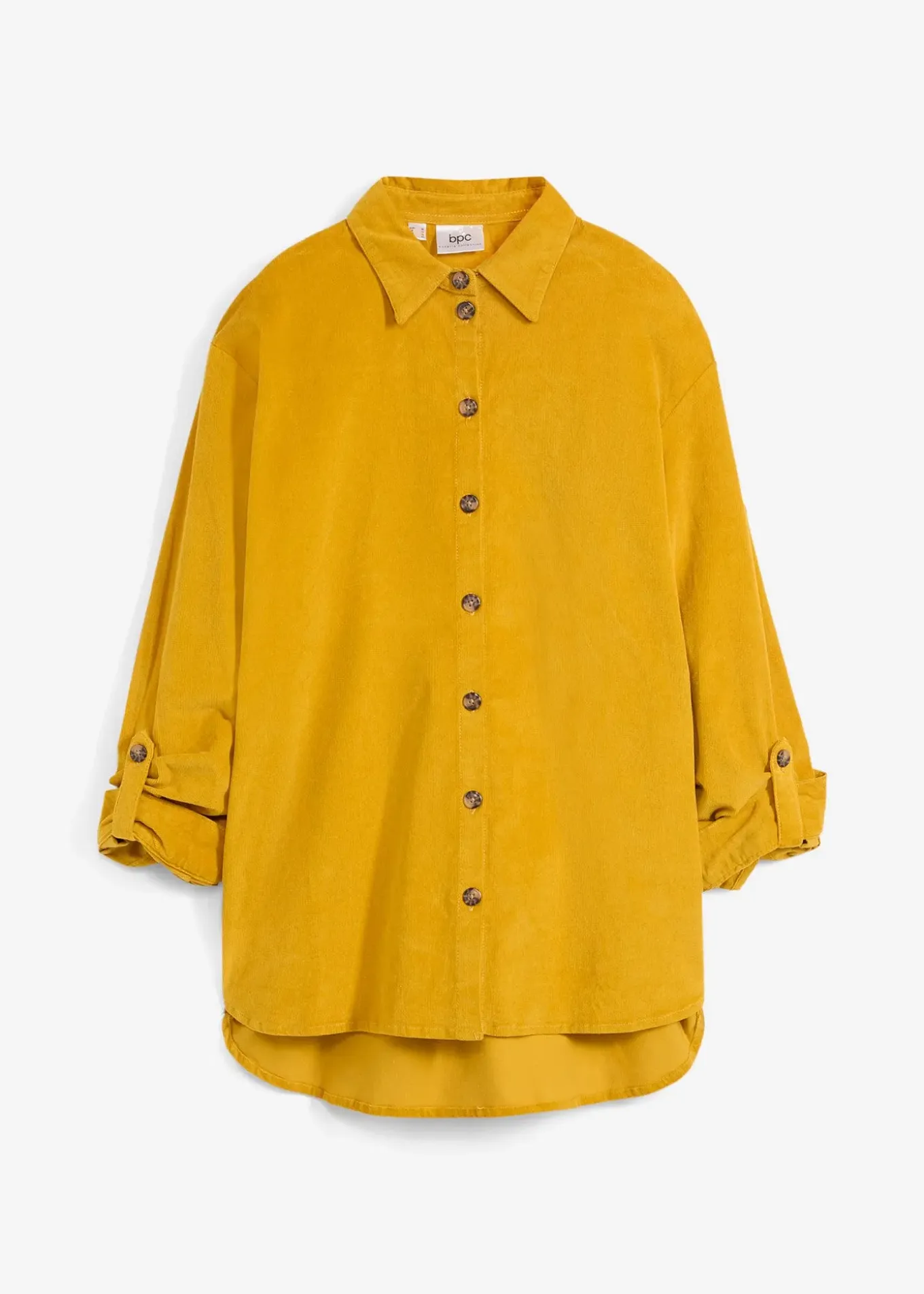 Chemise en velours côtelé avec fentes sur le côté