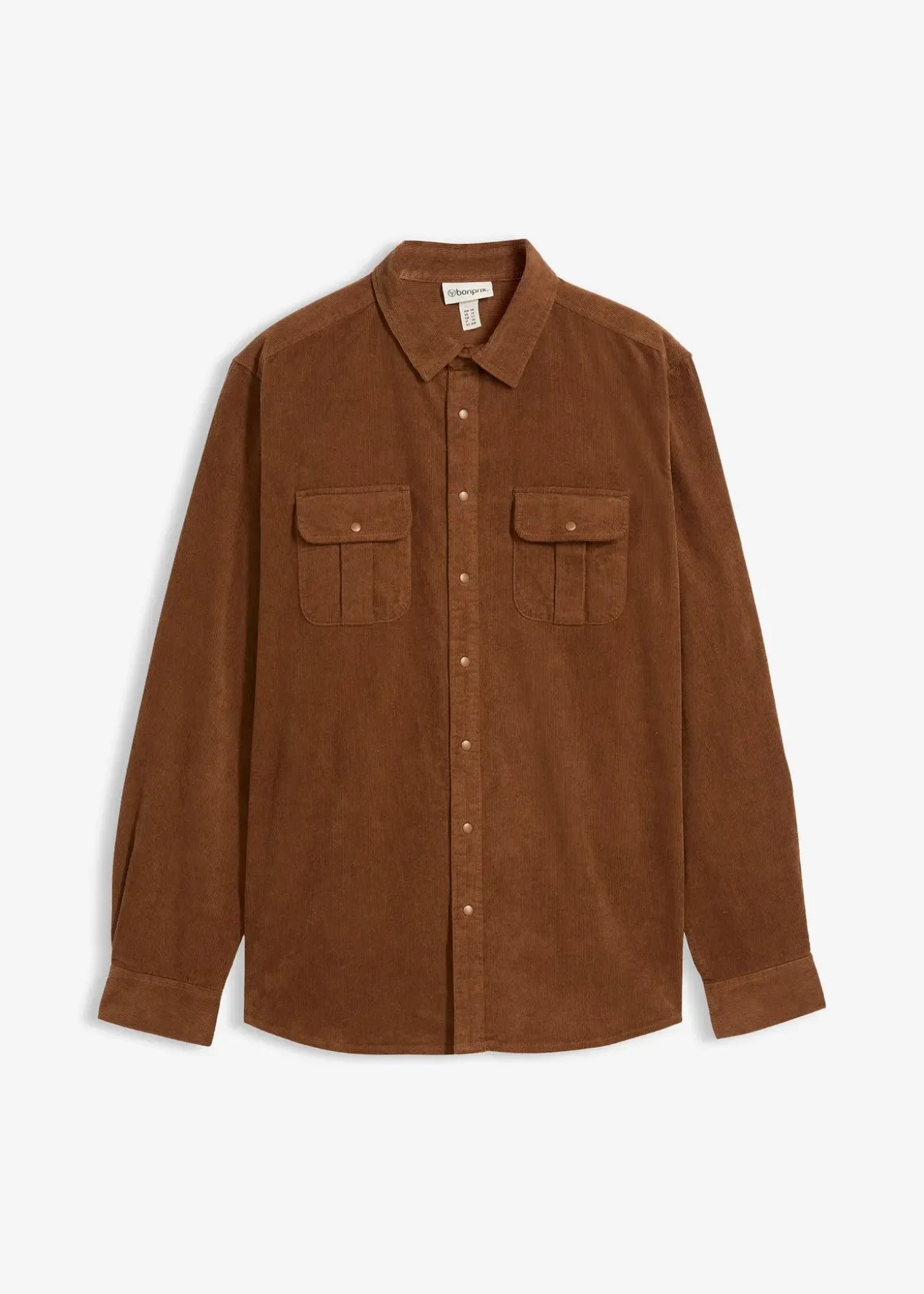 Chemise en velours côtelé de coton extensible