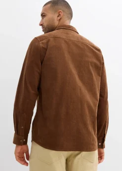 Chemise en velours côtelé de coton extensible