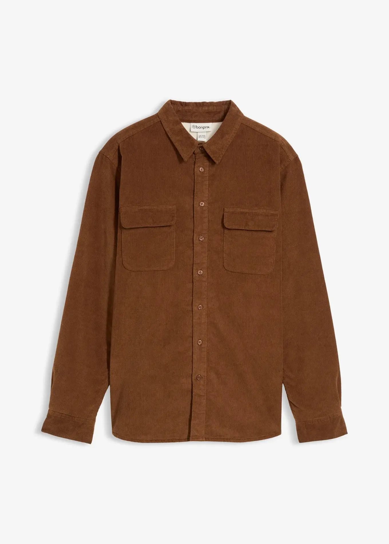 Chemise en velours côtelé extensible avec doublure polaire