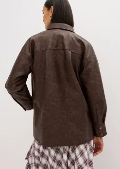 Chemise enduite effet usé