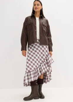 Chemise enduite effet usé