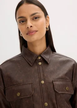 Chemise enduite effet usé