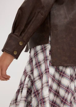 Chemise enduite effet usé