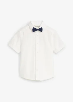 Chemise et nœud papillon 100% coton (ens. 2 pces)