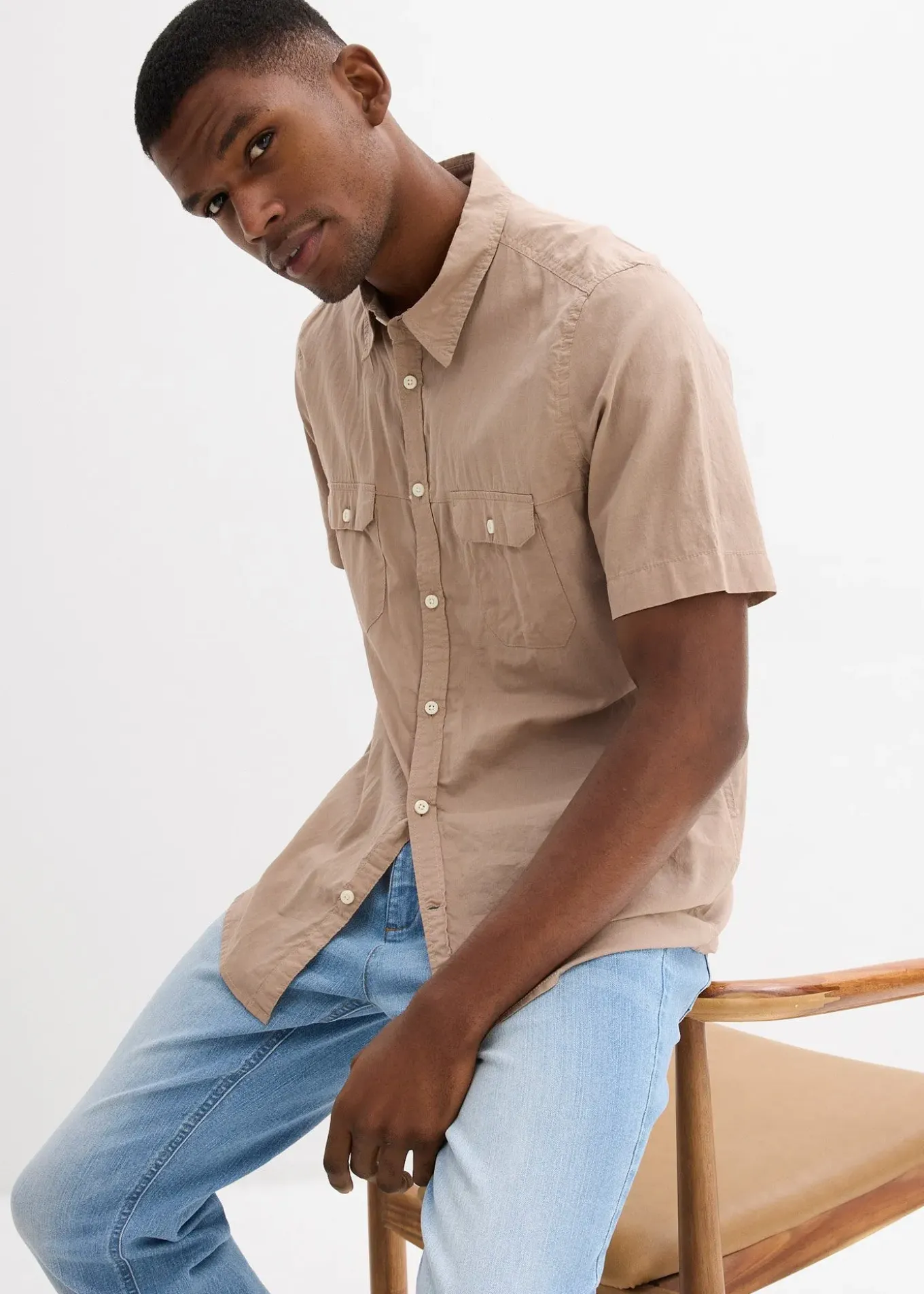 Chemise manches courtes 100% coton