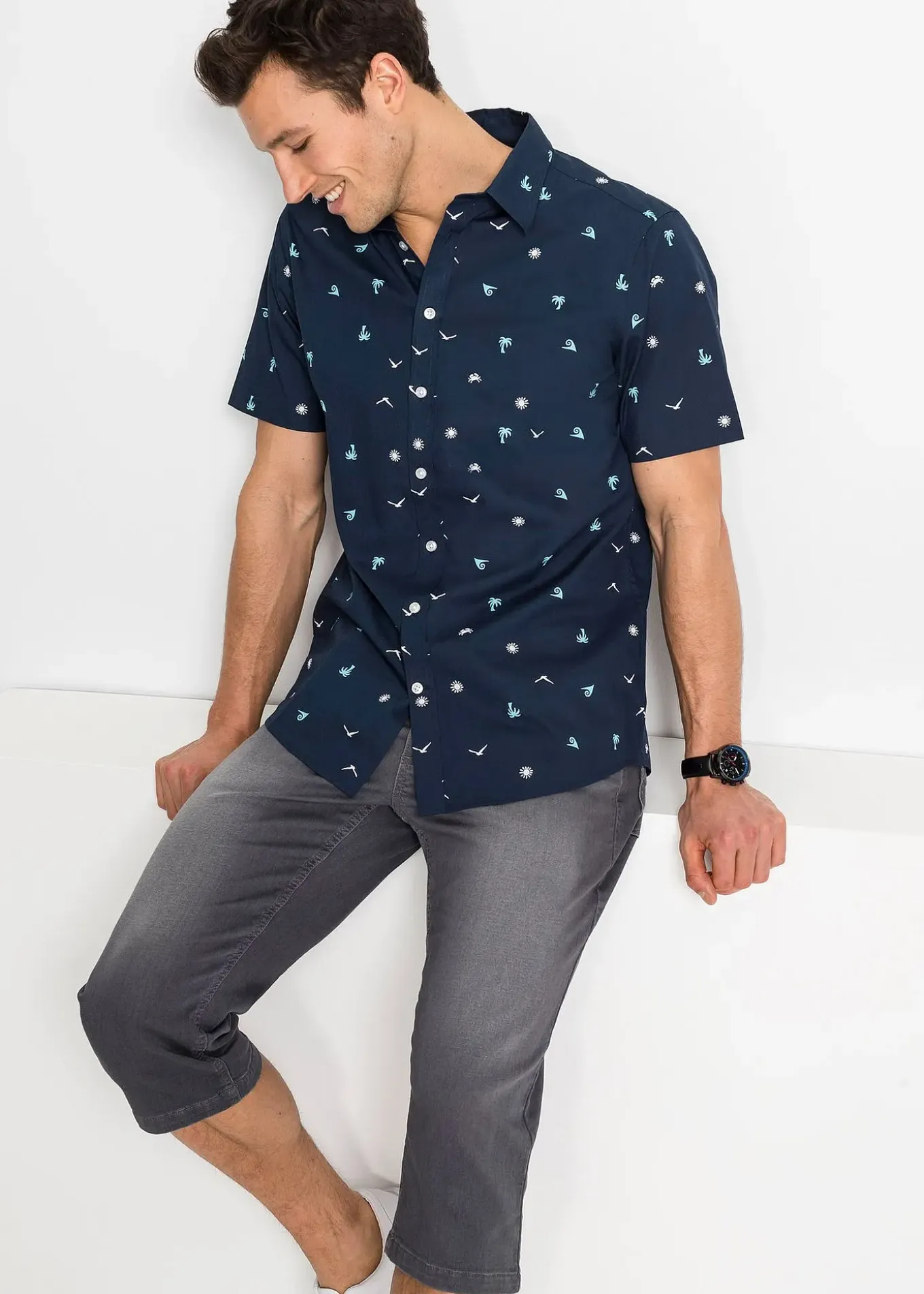 Chemise manches courtes 100% coton