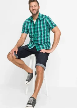 Chemise manches courtes à poches plaquées