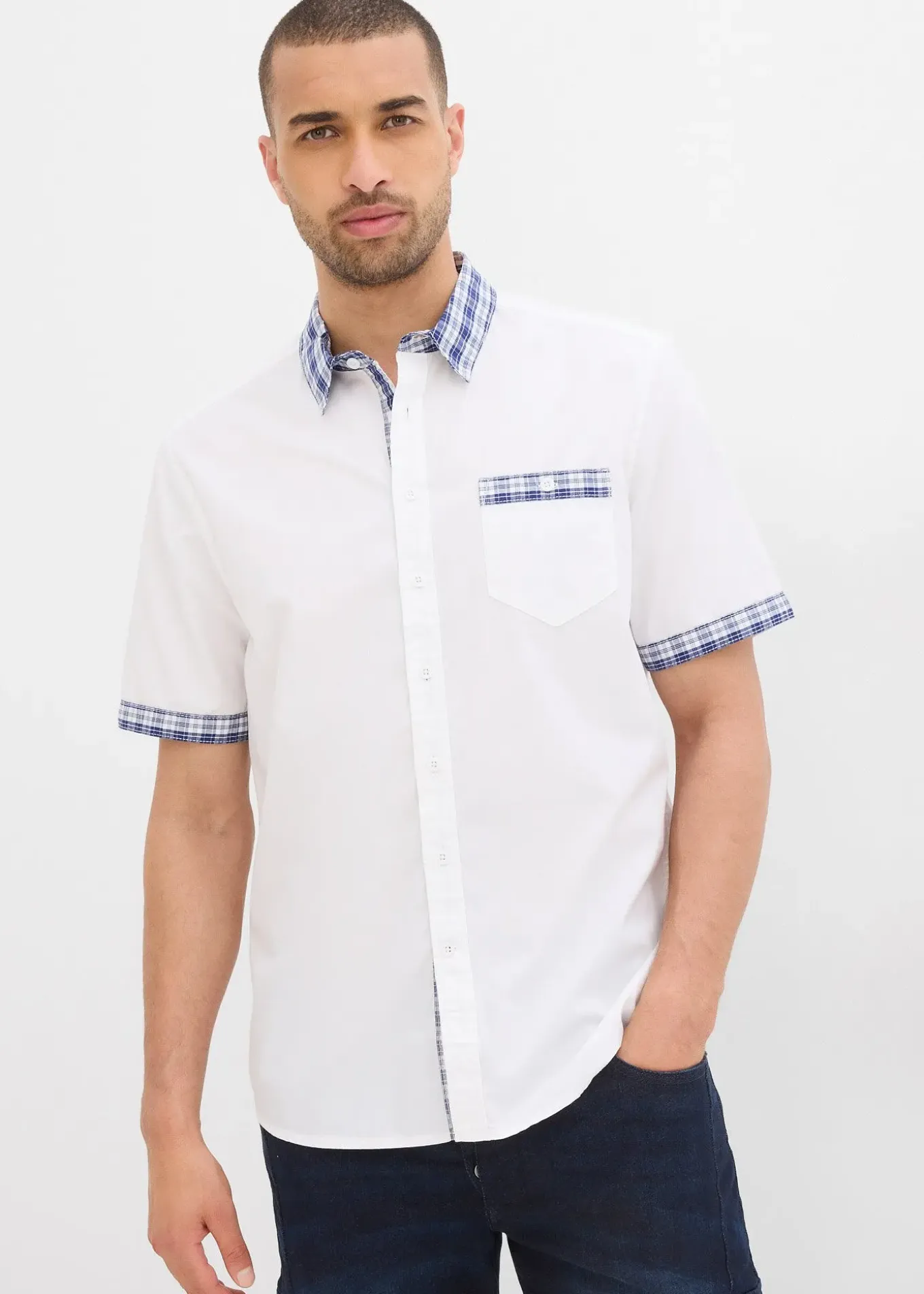 Chemise manches courtes 100% coton