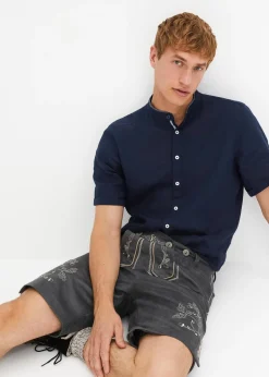 Chemise manches courtes 100% lin