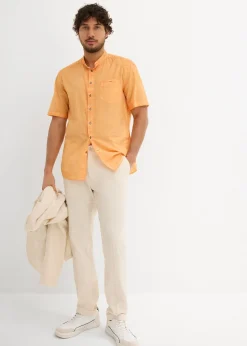 Chemise manches courtes aspect délavé