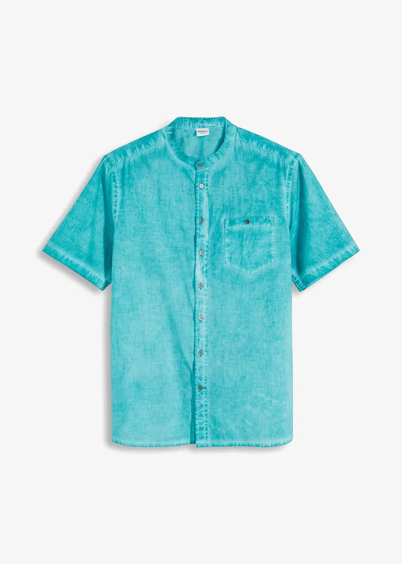 Chemise manches courtes aspect délavé