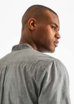 Chemise manches courtes aspect délavé