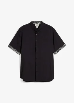 Chemise manches courtes en viscose, slim