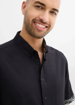 Chemise manches courtes en viscose, slim