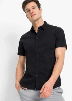 Chemise manches courtes extensible, slim