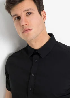 Chemise manches courtes extensible, slim