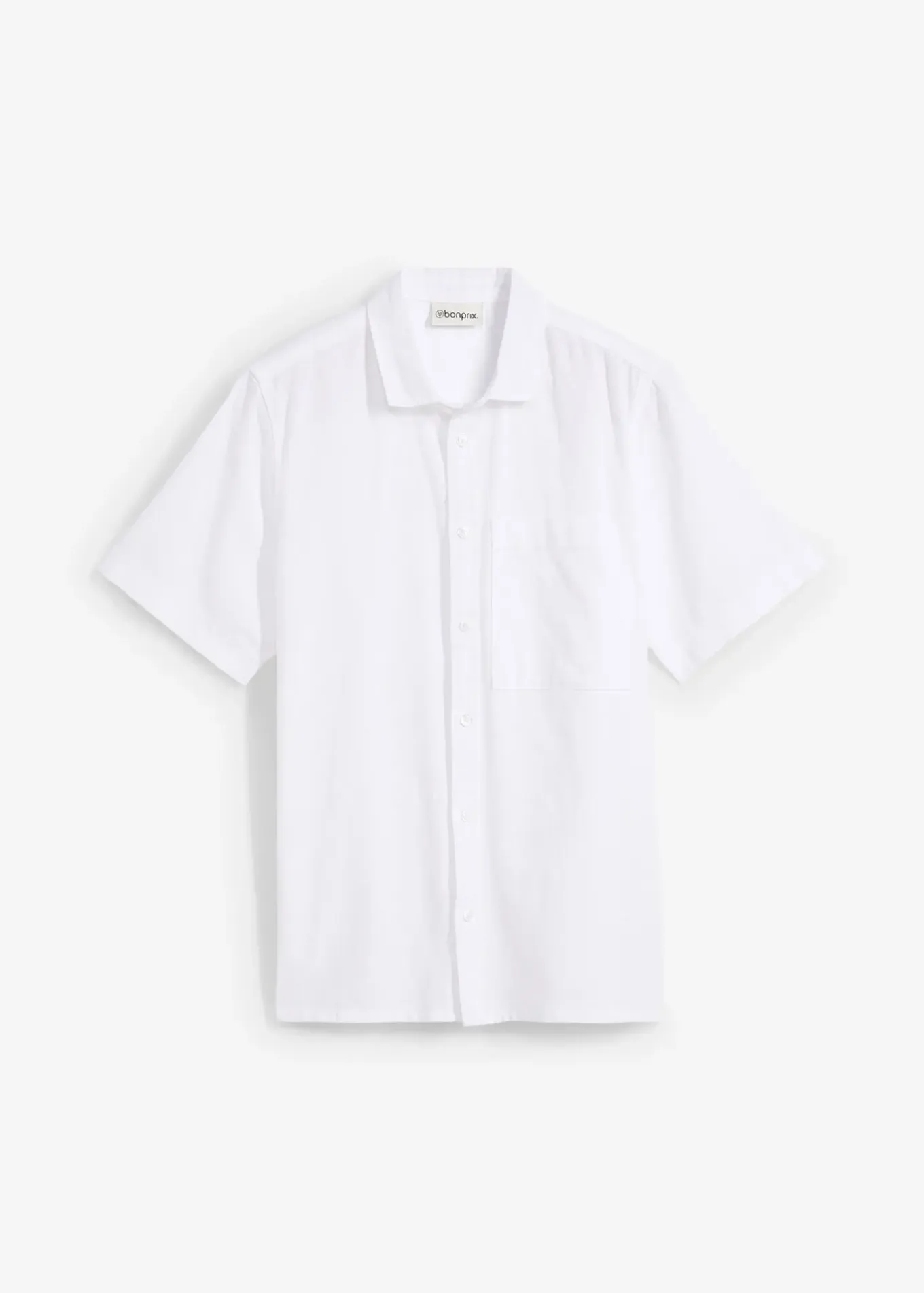 Chemise manches courtes en lin mélangé léger