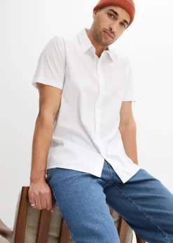 Chemise manches courtes extensible, slim