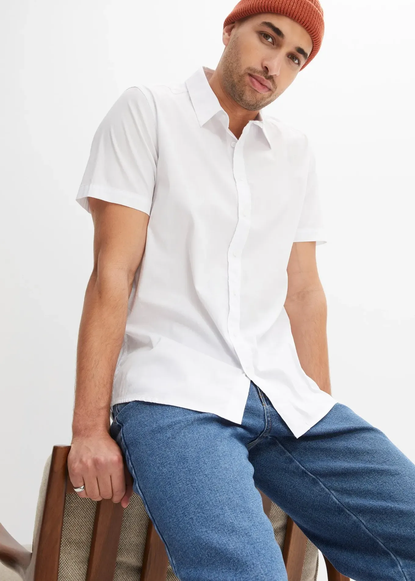 Chemise manches courtes extensible, slim