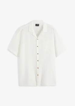 Chemise manches courtes en gaze 100% coton